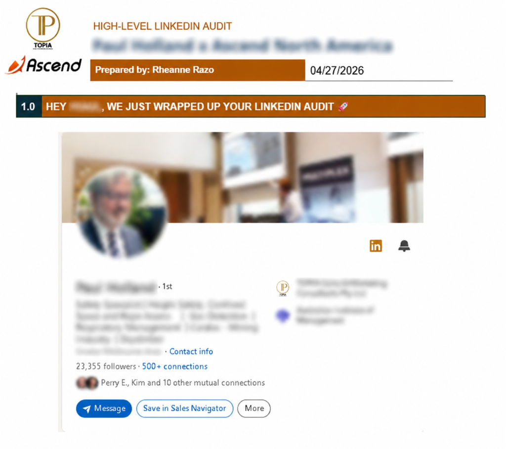 LinkedIn audit prepared for Paul H.