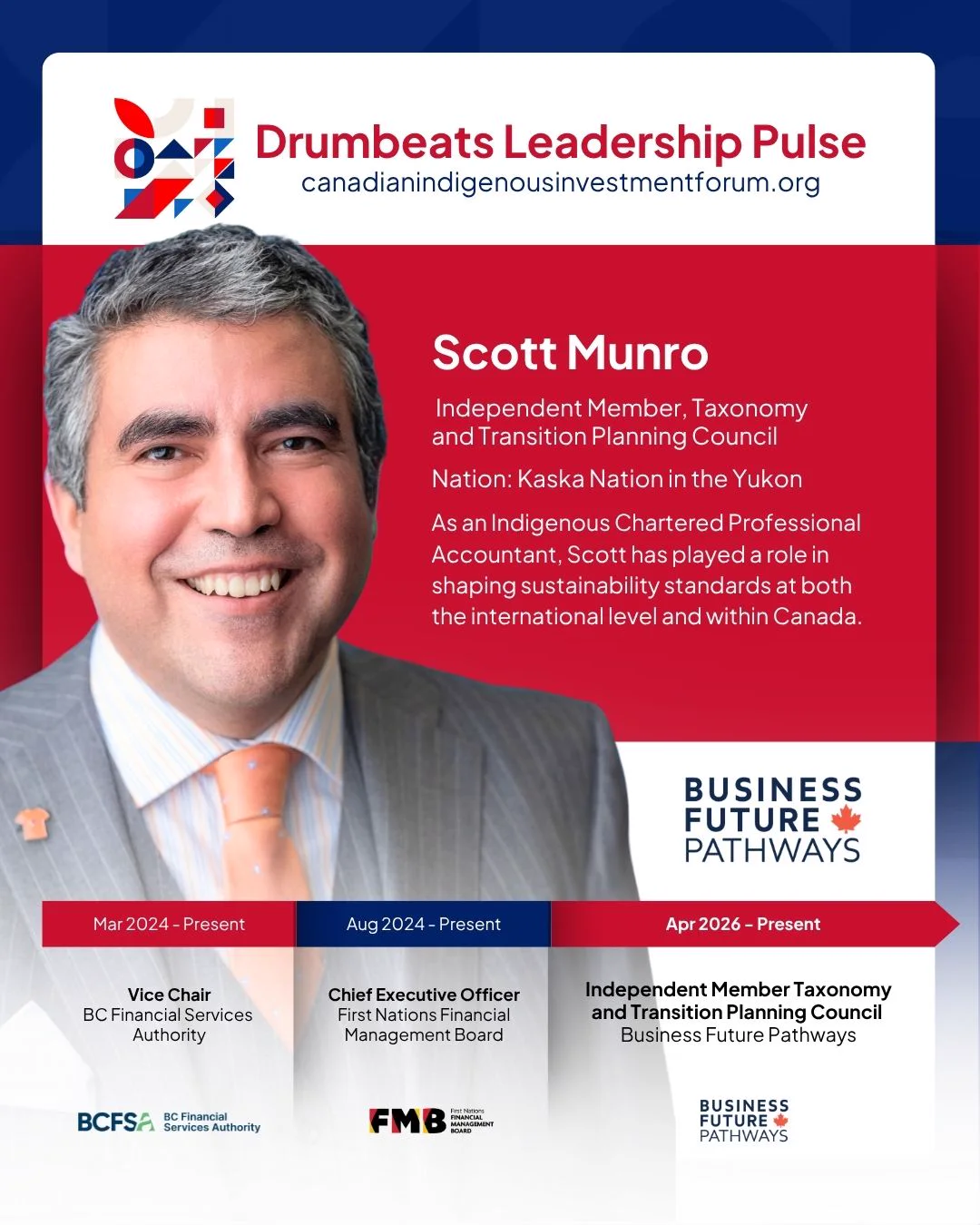 Drumbeats Leadership Pulse campaign graphic featuring Scott Munro